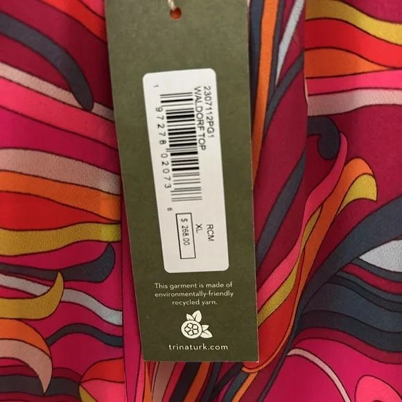 Trina Turk, Waldorf Top, Radio City Rose Multi. - Picture 3 of 6